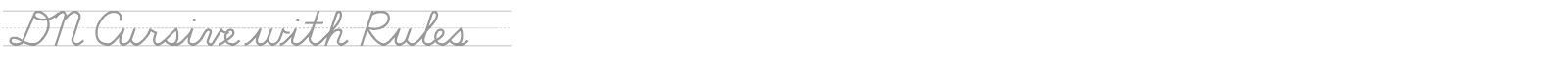 DN Cursive with Rules font preview
